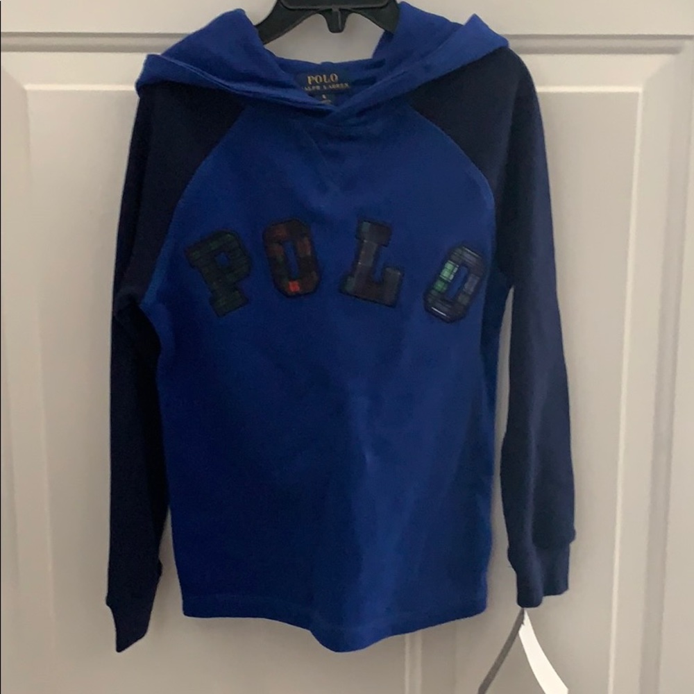 Polo Long Sleeve Hooded Cotton Pullover